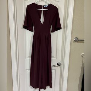 She & Sky ✨- Burgundy Jumpsuit (Small)